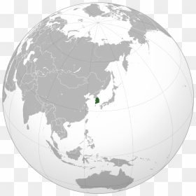 South Korea Map - North Korea Map Globe, HD Png Download - world map png image