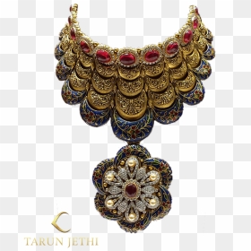 Latest Gold Bracelet Sets Design Collection - Necklace, HD Png Download - bridal gold necklace png