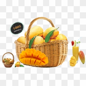 Natural Taste From Dakle Farm - Mango Basket Png, Transparent Png - yellow mango png