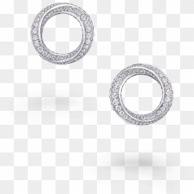 Graff Spiral Pave Diamond Earrings In White Gold - Body Jewelry, HD Png Download - ear rings png