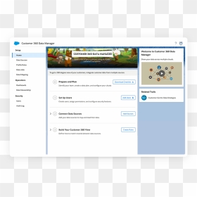 Desktop Screen Of The Customer 360 Platform Setup Page - Salesforce Customer 360 Truth, HD Png Download - 360 png