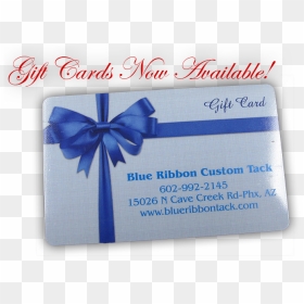 Gift-card1 - Gift Certificate, HD Png Download - blue gift ribbon png