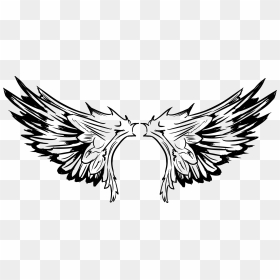 Tattoo Of Pro Wings Vector The Bird Clipart - Tribal Flying Eagle Tattoo, HD Png Download - love birds vector png