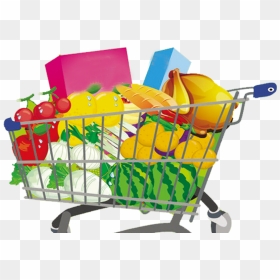 Shopping Cart Supermarket - Shopping Cart Illustration Png, Transparent Png - cart image png