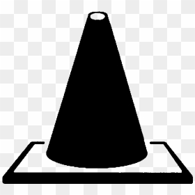 Traffic Cone Emblem Bo , Png Download - Transparent Clip Art Black And White Traffic Cone, Png Download - traffic cone png