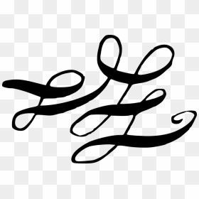 Calligraphic Swirls Flourishes 12, HD Png Download - swirl vectors png