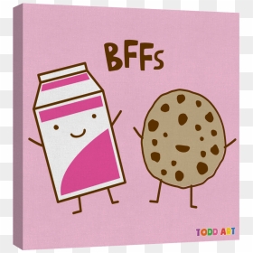 Cookie And Milk Bff, HD Png Download - canvas png