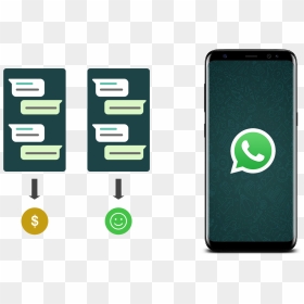 Create A Whatsapp Business Account, Click To Chat Via - Via Whatsapp Png, Transparent Png - whatsapp chat png