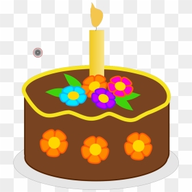 Chocolate Birthday Cake Svg Clip Arts - Cake 2 Years Png, Transparent Png - chocolate birthday cake png