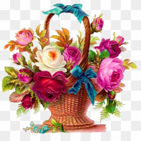 Flower Basket Drawing Painting, HD Png Download - deepalu png