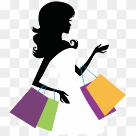 Shop Clipart Garment Shop - Silhouette Shopping Girl Png, Transparent Png - garments png