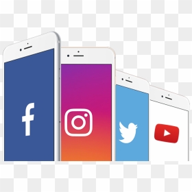 Phone Social Media Png - Social Media On Phone Png, Transparent Png - digital media png