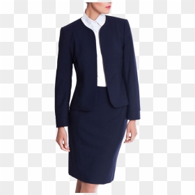 Catherine Navy Blue Skirt Suit By Nooshin Main - Women Suit Hong Kong, HD Png Download - ladies suits png