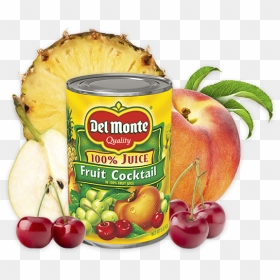 Fruit Cocktail - 100% Juice - Canned Fruit, HD Png Download - fruits juice png
