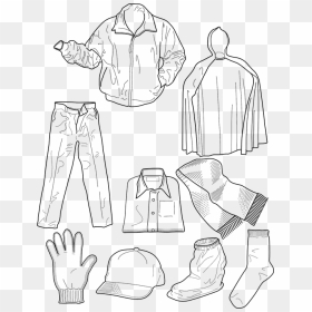 Clothes We Wear Black And White, HD Png Download - garments png