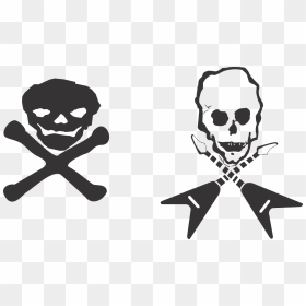Guitarra Cruzadas Png, Transparent Png - skull crossbones png