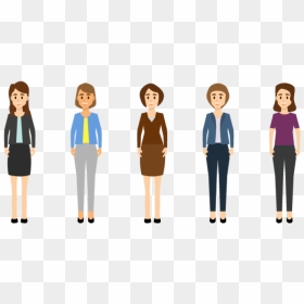Businesswoman Character In Different Poses Set - Businessperson, HD Png Download - business girl png