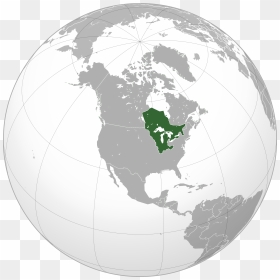 Globe Map Of Michigania - Canada, HD Png Download - earth png hd