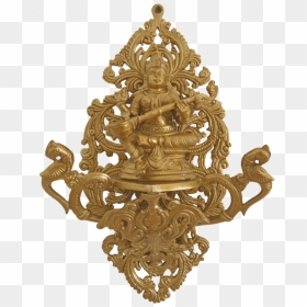 Well Desinged Wall Hanging Bronze Goddess Saraswathi - Chandelier, HD Png Download - saraswathi png