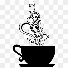 Teacup Clipart Transparent - Black And White Tea Cup, HD Png Download - tea cup vector png