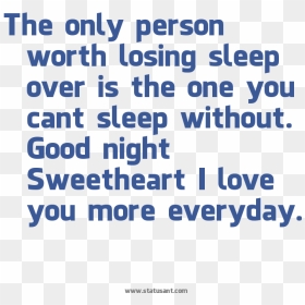 Good Night Inspirational Quotes - Love You Sleep Well, HD Png Download - love you quotes png