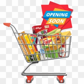 Groceries Shopping Cart Png, Transparent Png - opening soon png