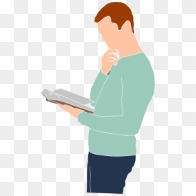Animated Men Images In Png, Transparent Png - person reading png