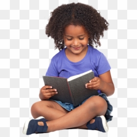 African American Child Reading, HD Png Download - person reading png