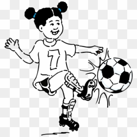 Play Soccer Clipart Black And White, HD Png Download - soccer ball outline png