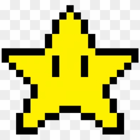 Mario Star Pixel Art, HD Png Download - pixel star png