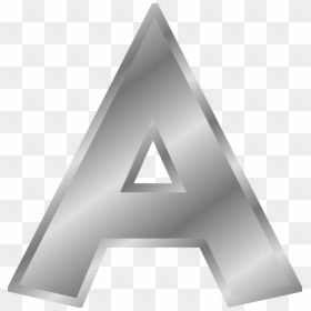 Letter A In Silver, HD Png Download - alphabet letter png