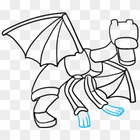 Ender Dragon Drawing Easy, HD Png Download - realistic dragon png