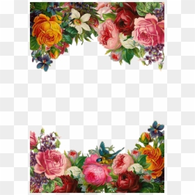 Beautiful Flowers Border, HD Png Download - marco vintage png
