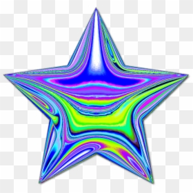 Star Drawing With Color, HD Png Download - 3d star png