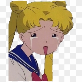 Sad Sailor Moon Gif Transparent, HD Png Download - sailor moon luna png