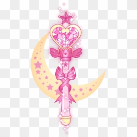 Sailor Moon Wand Art, HD Png Download - sailor moon luna png