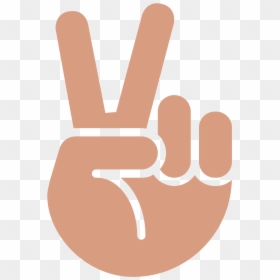 Peace Sign Emoji Vector, HD Png Download - peace hand png