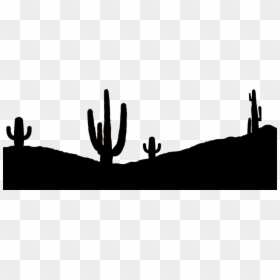 Cactus Silhouette Png, Transparent Png - thorn vine png