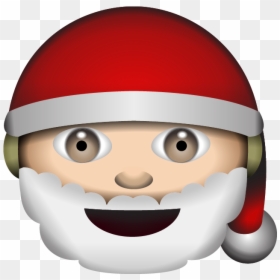 Emoji Santa Claus Png, Transparent Png - santa head png