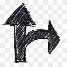 Sketch Architecture Arrow, HD Png Download - straight arrow png