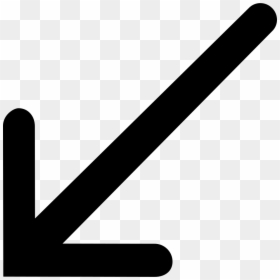 Arrow Pointing Down Left, HD Png Download - straight arrow png