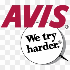 Avis We Try Harder Logo, HD Png Download - avis logo png