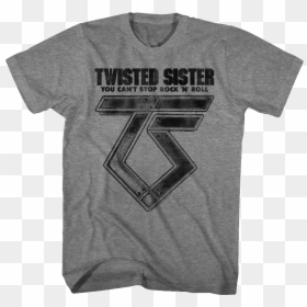 Cant Stop Rock N Roll Twisted Sister T Shirt - Pig Roast Shirts, HD Png Download - twisted sister logo png