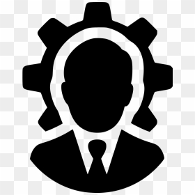 Man Gear Control Manager User Avatar Cog - Blue Team Silhouette Clipart, HD Png Download - cog png