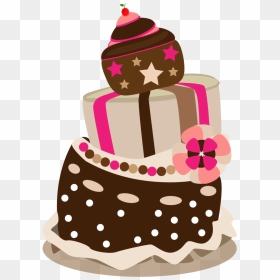 Freevector Vector Birthday Cake 02 - Dogum Gunu Pastası Vektör, HD Png Download - chocolate birthday cake png