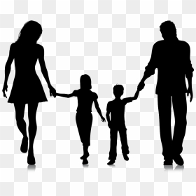 Family Stock Photography Clip Art - Family Black Clip Art, HD Png Download - family walking png