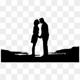 Couple Kissing Silhouette Love Kiss Man Woman - Man And Woman Kissing Silhouette, HD Png Download - love couple png