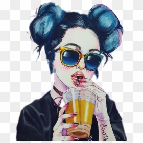 Transparent Hipster Girl Png - Cool Girl Png, Png Download - png tumblr transparent hipster