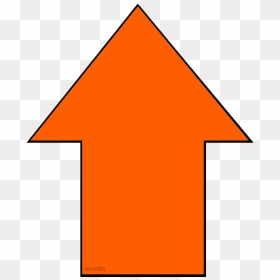 Orange Arrow Cliparts - Triangle, HD Png Download - orange arrow png