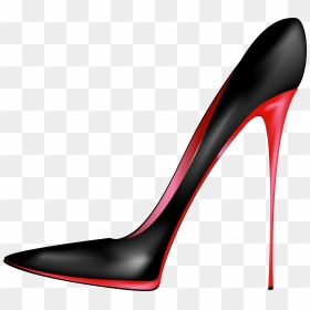 Black Red High Heels Png Clip Art - High Heels Clipart Png, Transparent Png - ladies footwear png